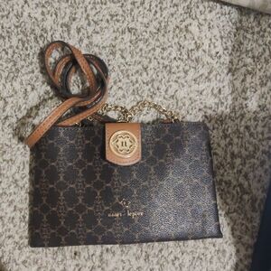 Nanette Lepore Patterned Brown Crossbody Bag